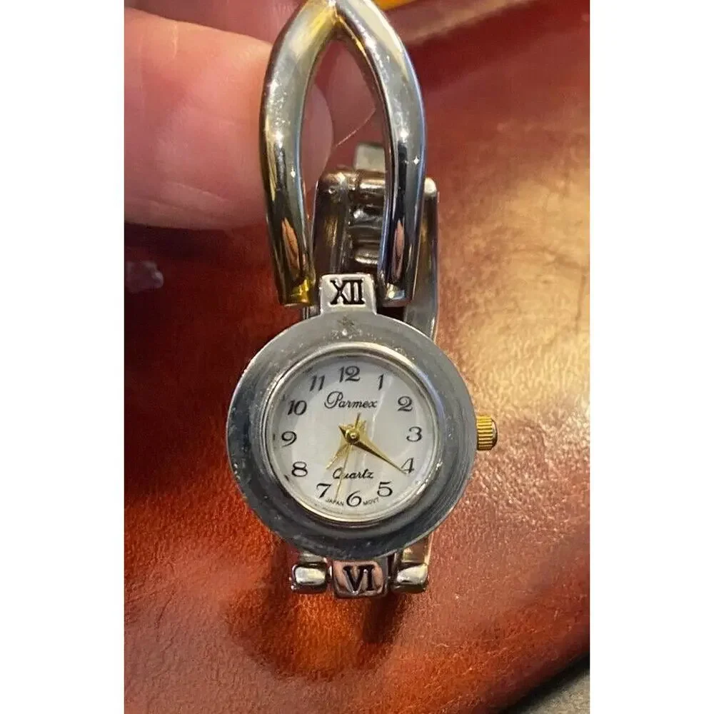 Women's 22mm Two Tone Parmex Watch, MOP Face, Bracelet Band